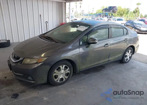 2013 Honda Civic Hybrid z USA, uszkodzony, nr VIN 19XFB4F23DE200176
